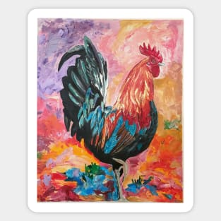 Max The Rooster By Nikki Limpert Sticker